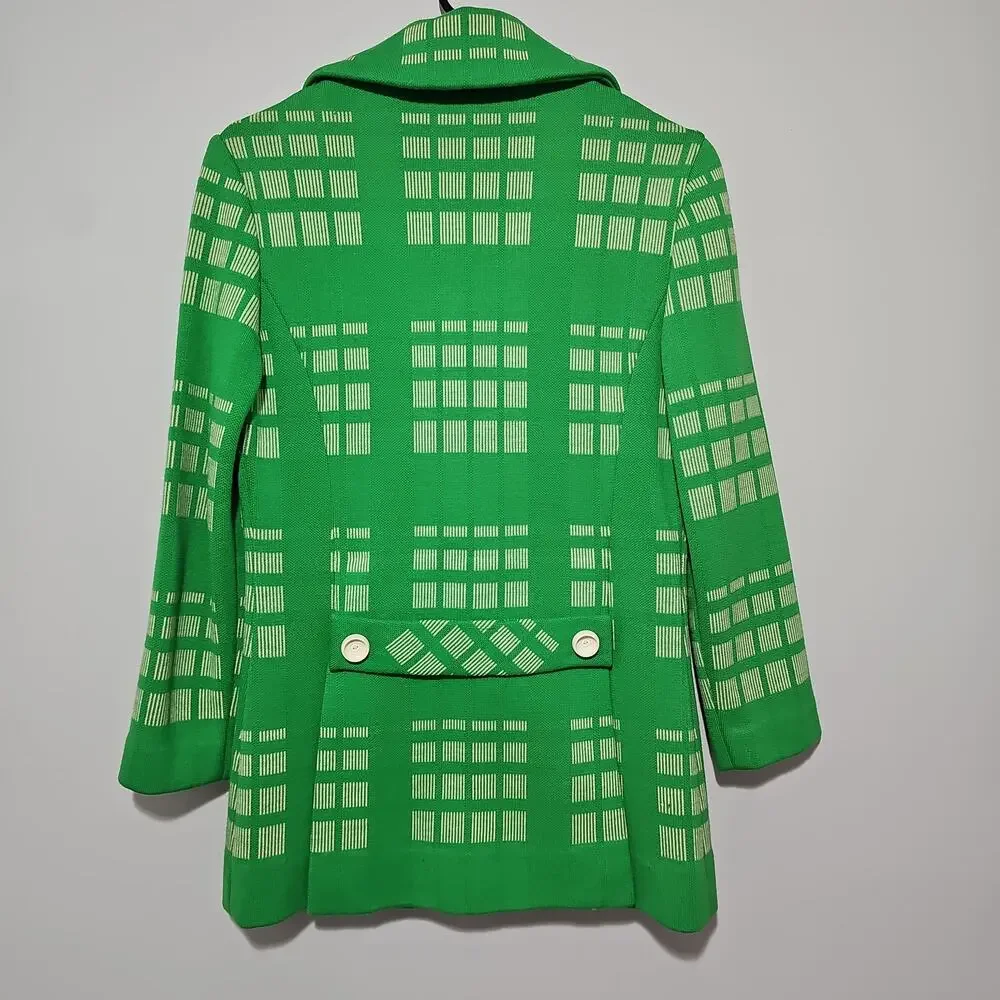 Jersey House Wool Sweater Jacket Womens 8 Retro 70s Mod Vintage